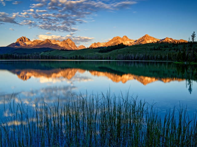 Peaceful Idaho landscape with trees and open sky